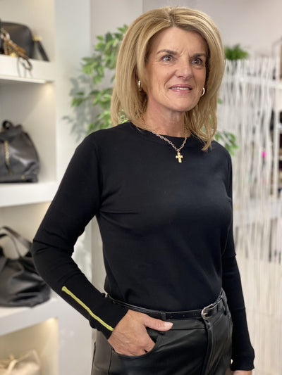 Maicazz Plume Sweater zwart