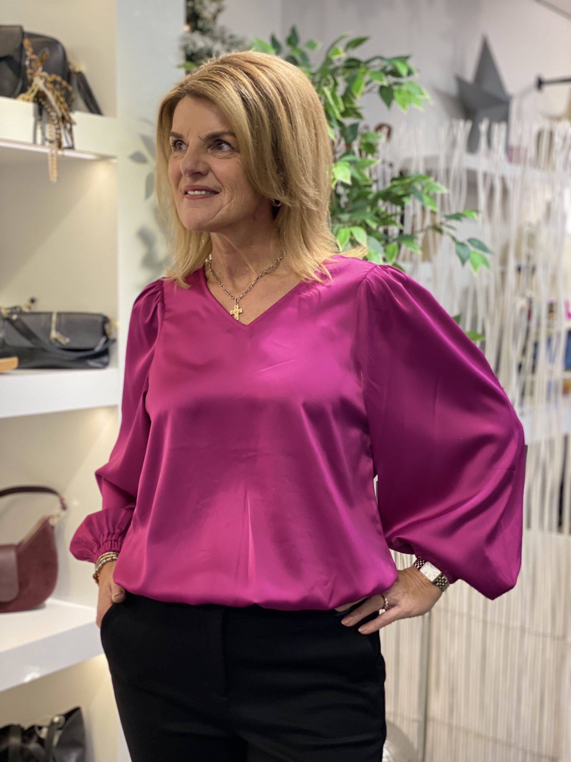 G-maxx Melanie Longsleeve Top cyclaam