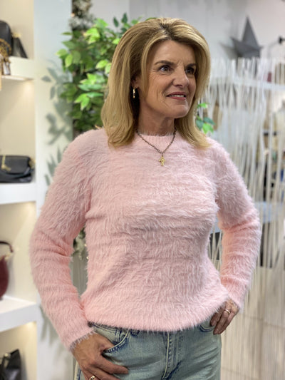 Fashion Rosella Fluffy Trui HM-321 roze