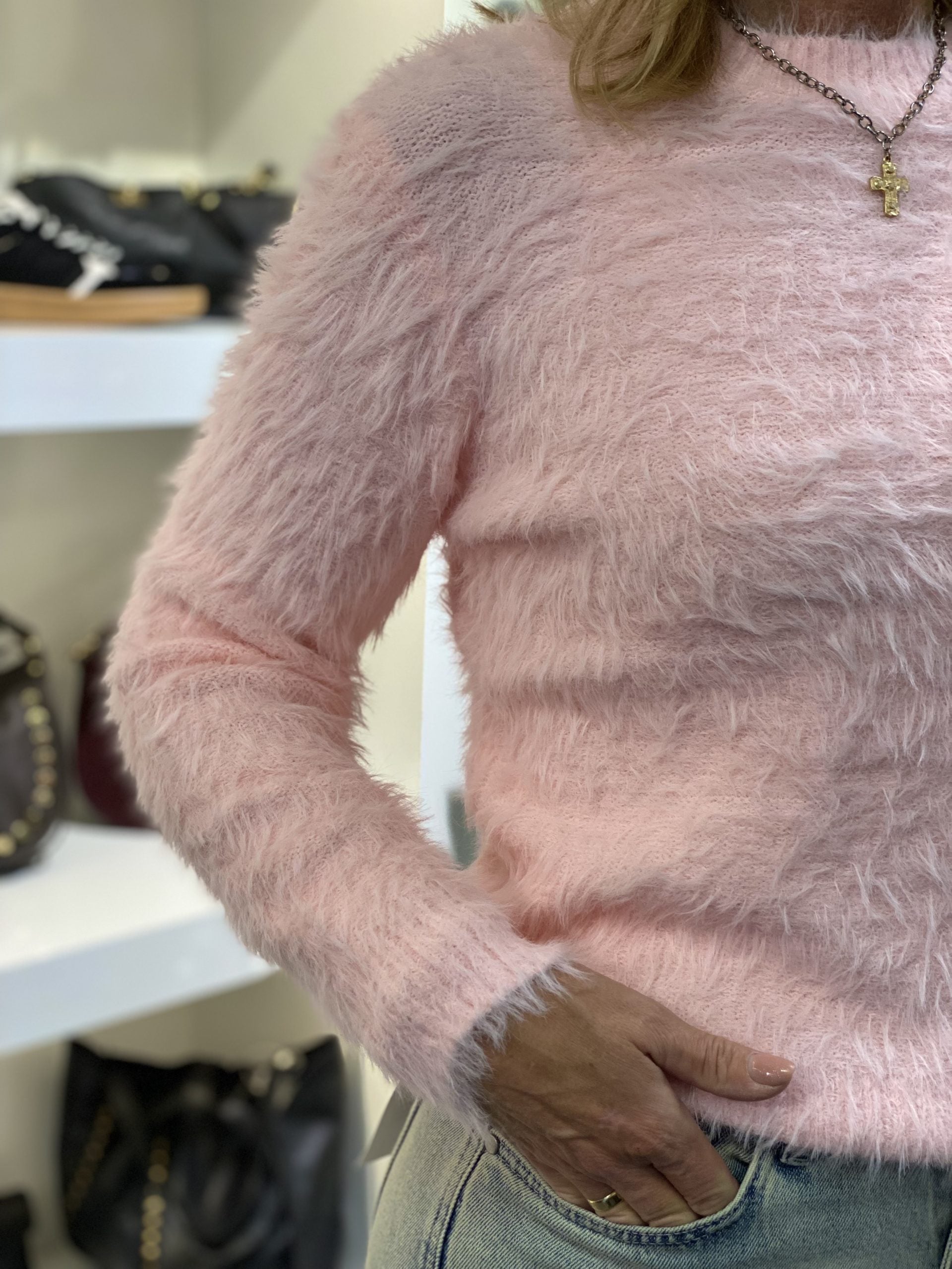 Fashion Rosella Fluffy Trui HM-321 roze