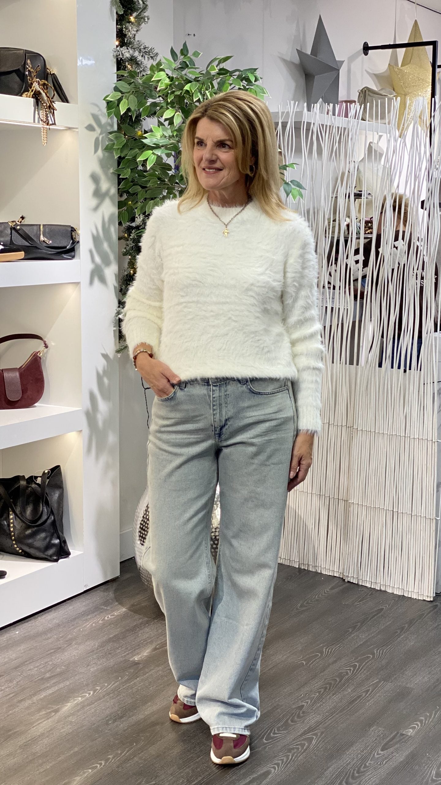 Fashion Rosella Fluffy Trui HM-321 off white