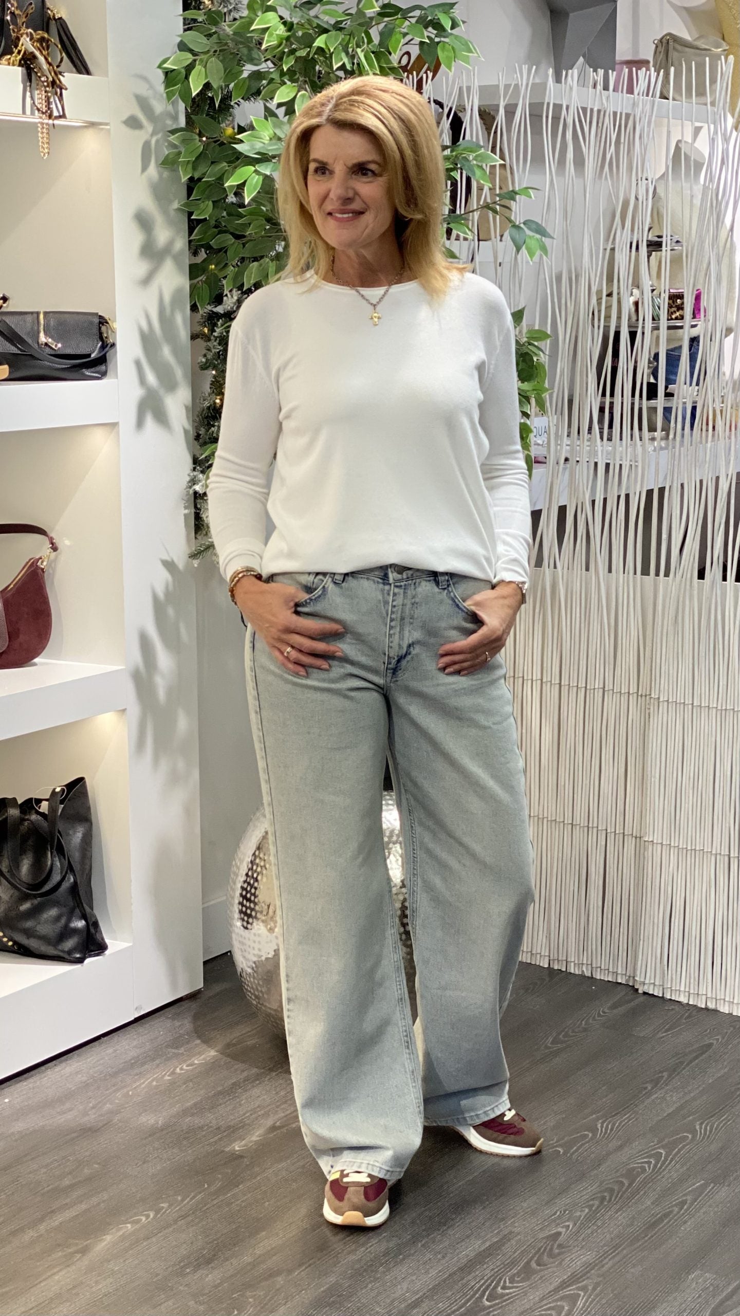 Fashion Longsleeve Top JY88828-25 off white