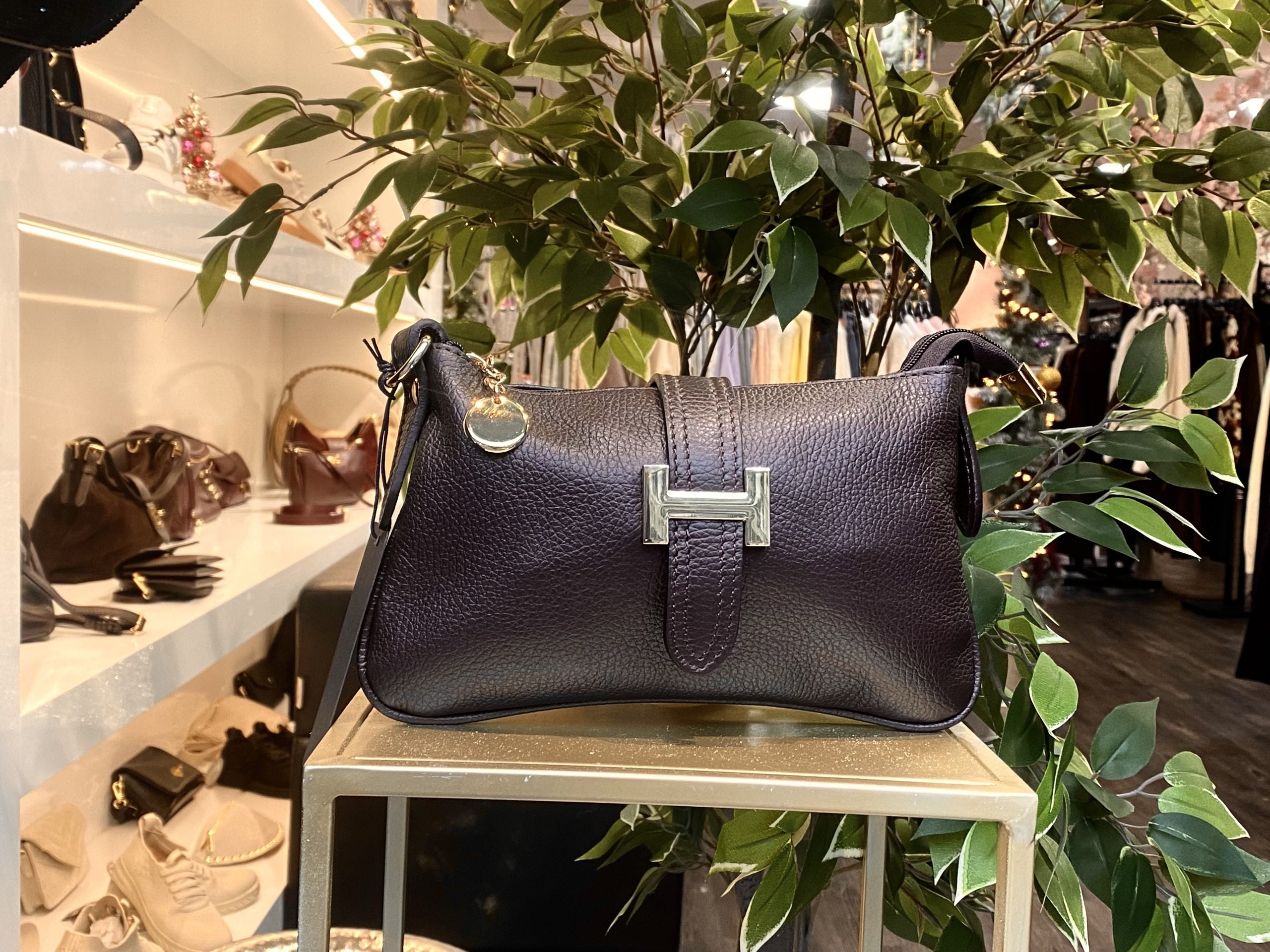 Hayley Crossbody Tas Leer Coffee Bruin T336 552388