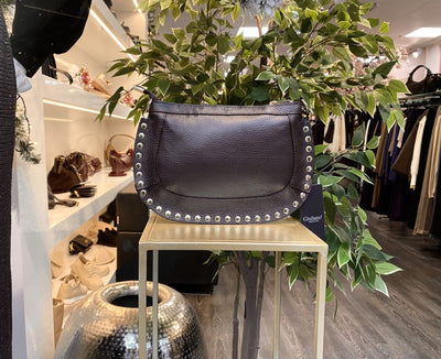 Giuliano Crossbody Tas Leer Studs Bruin/Goud T386 552959