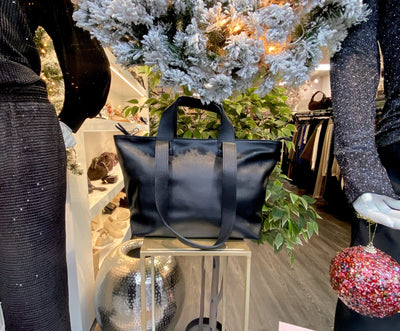 Giuliano Shopper Tas Leer Zwart T385 552828