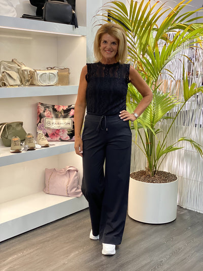 Mi Piace Travelstof Top Kant zwart 202486