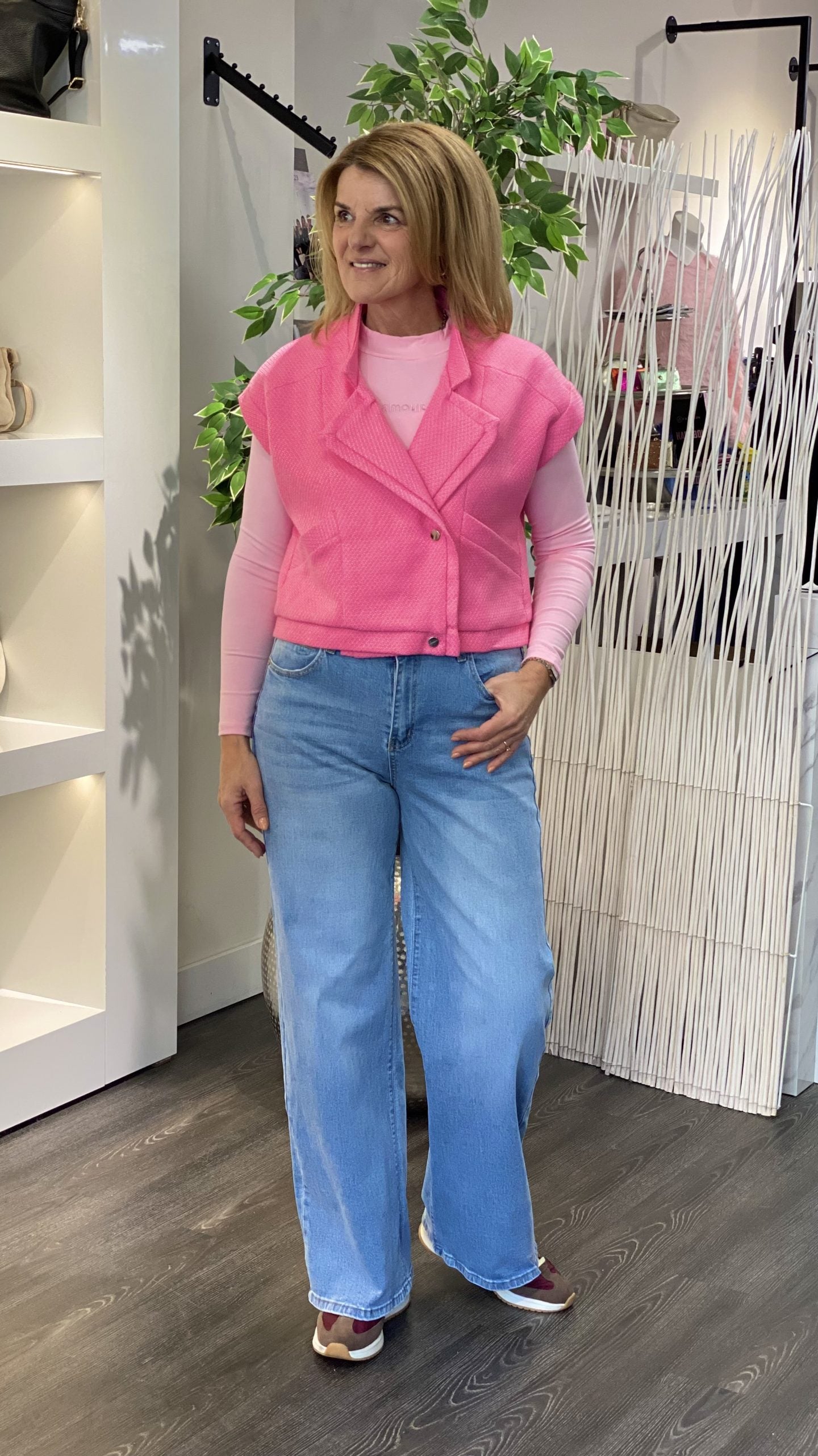 Azzurro Gilet 9894 roze