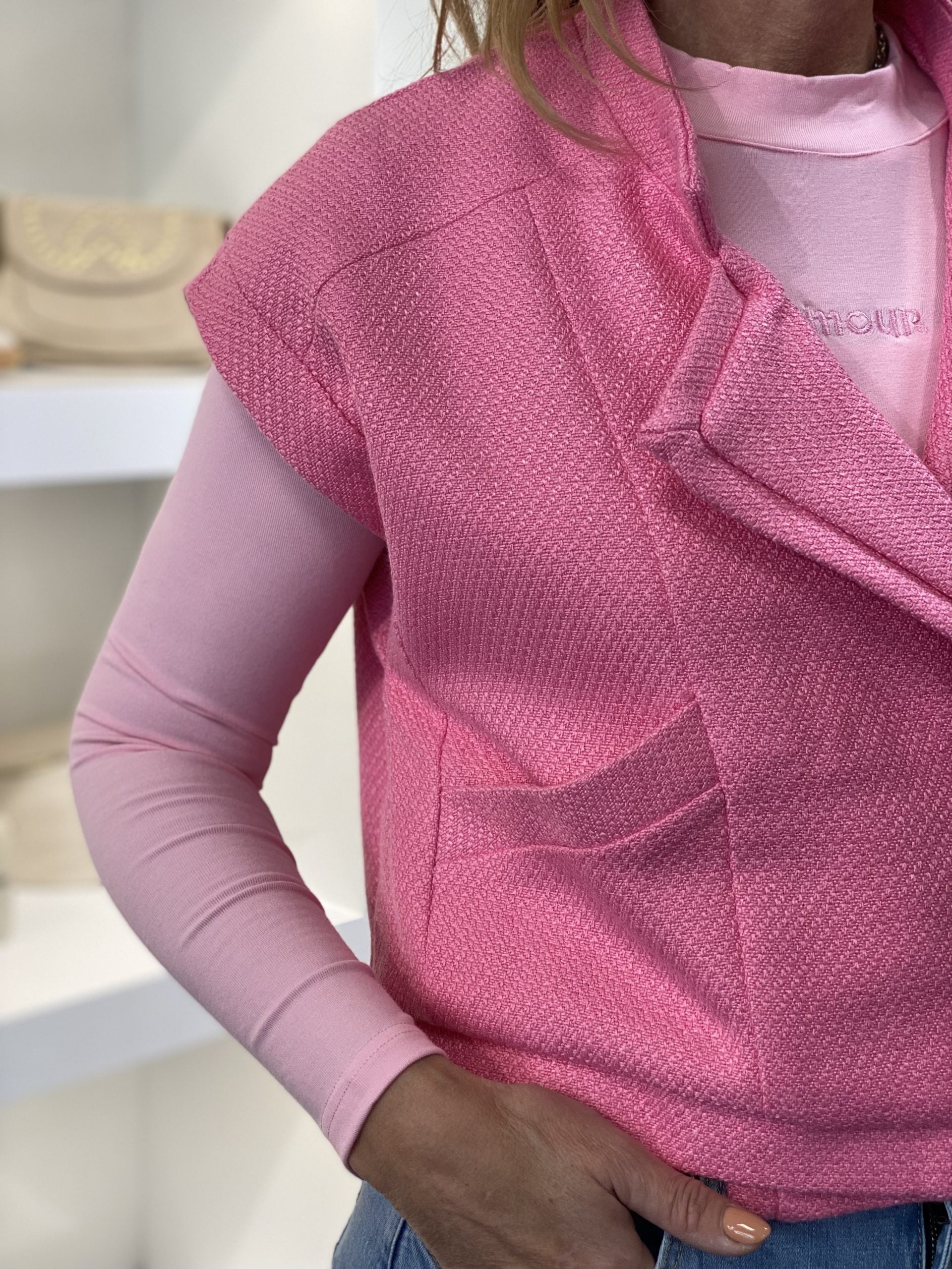 Azzurro Gilet 9894 roze