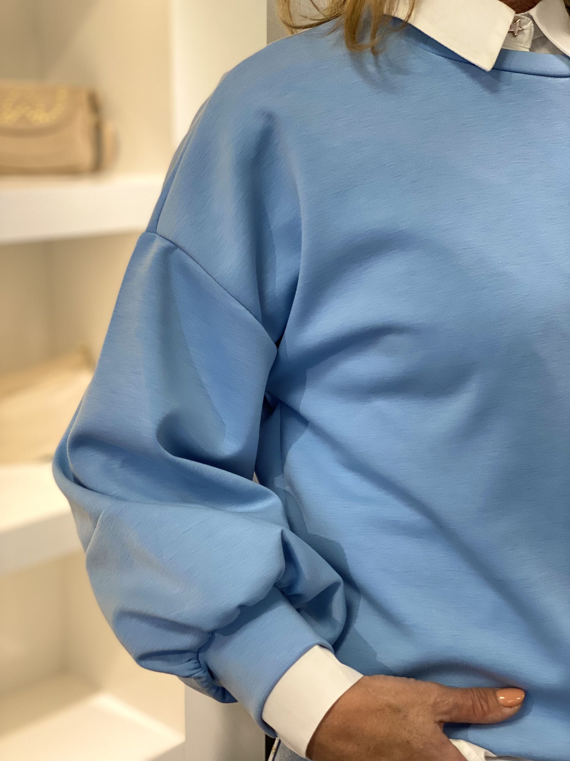 Azzurro Zachte Sweater 4280 lichtblauw