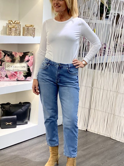 My Essential jeans Wardrobe Mommy 139 High Tapered Broek L28 medium blue retro wash