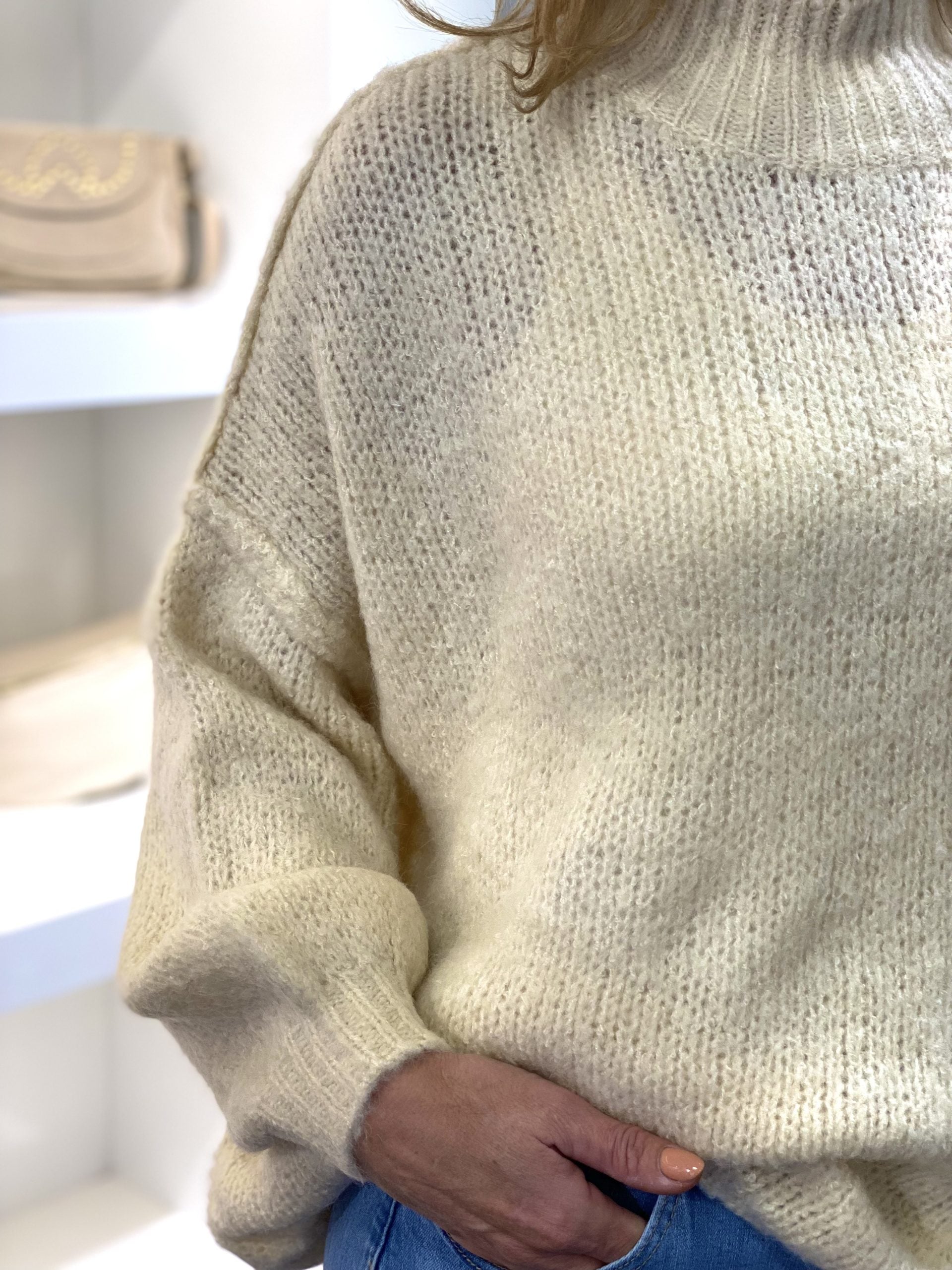 Azzurro Gebreide Trui 89396 beige