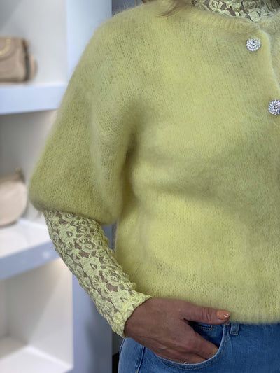 Boebou Zachtgebreid Vest S105 geel