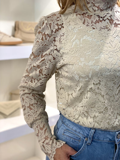 Azzurro Kanten Top 6629 beige