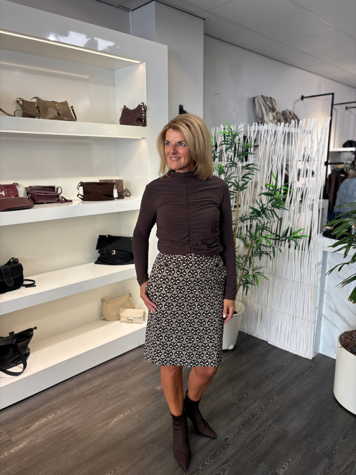 Mi Piace Travel Rok Harvest Ikat print 202871 espresso