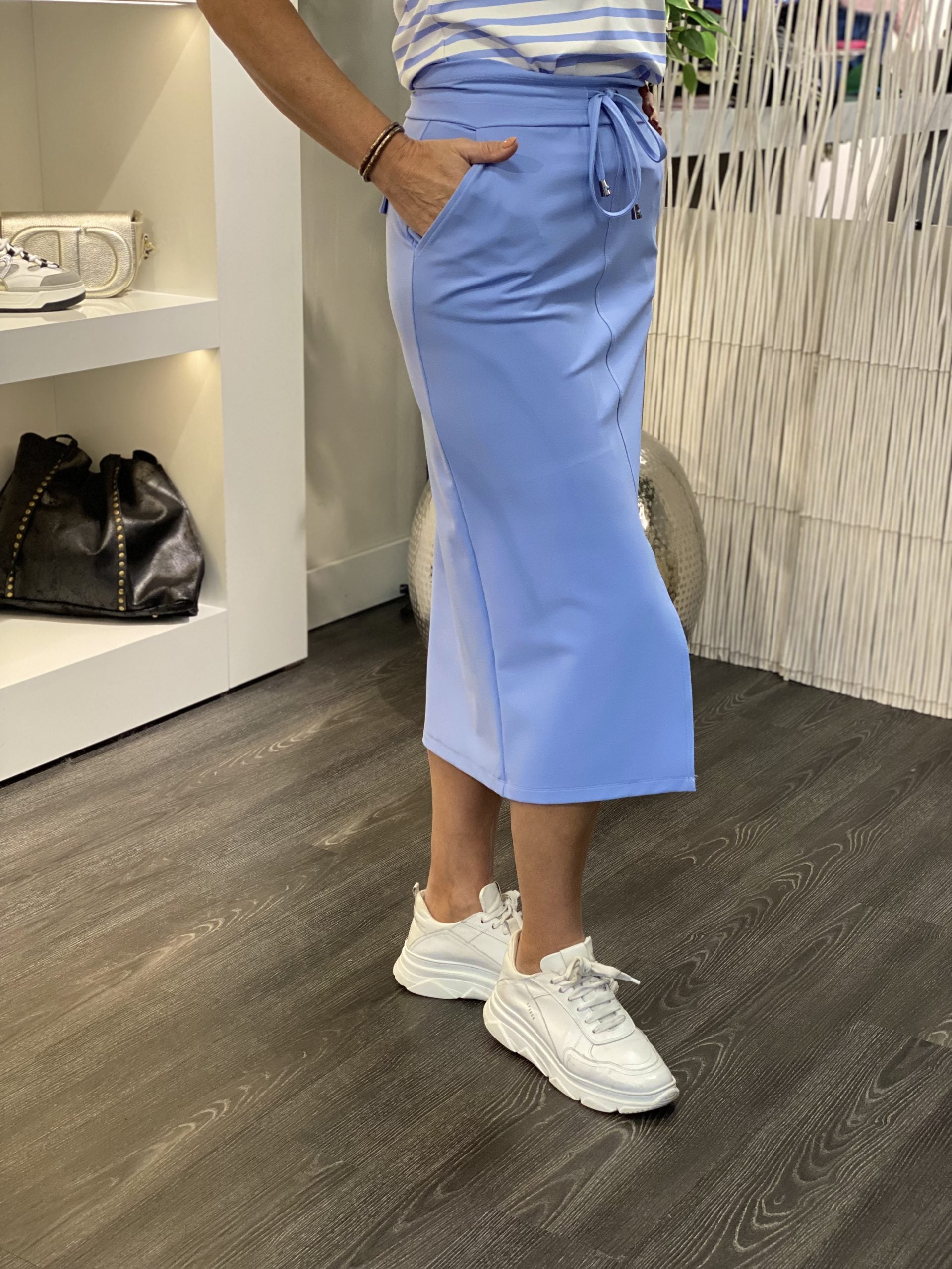 Mi Piace Travelstof Bonded Halflange Rok 202780 lavender blue