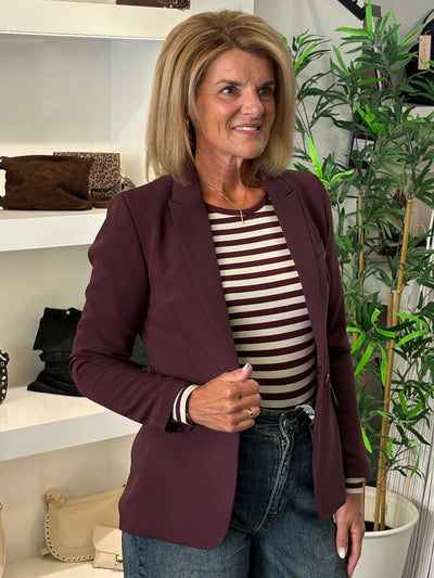 Fashion Halflange Blazer 0409 bordo