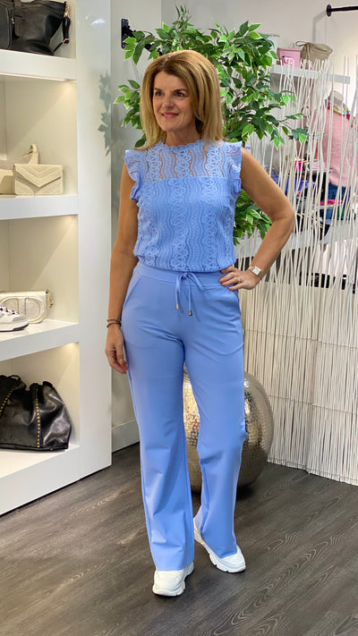 Mi Piace Bonded Travelstof Broek Premium Kwaliteit 202631 lavender blue