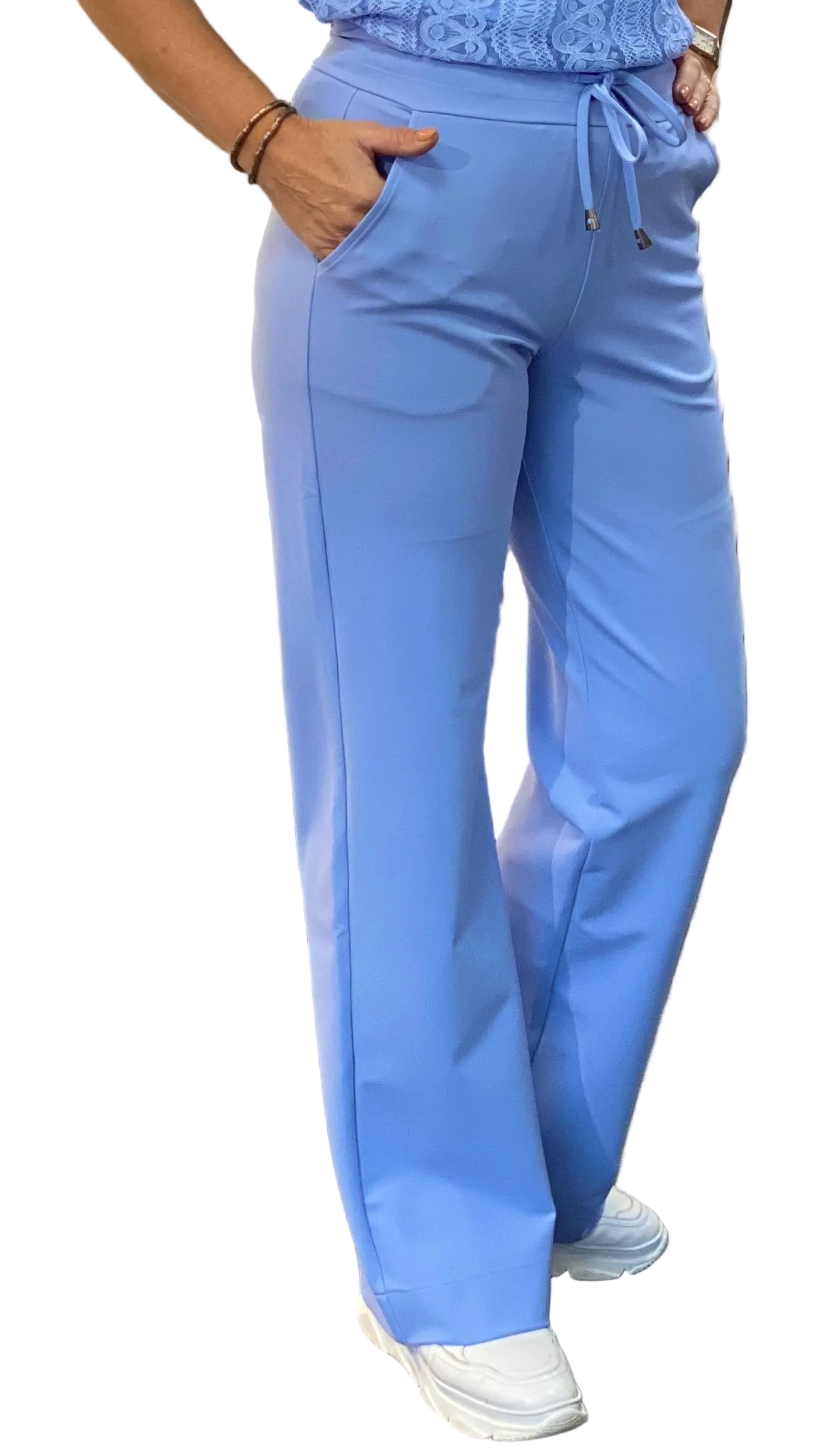 Mi Piace Bonded Travelstof Broek Premium Kwaliteit 202631 lavender blue