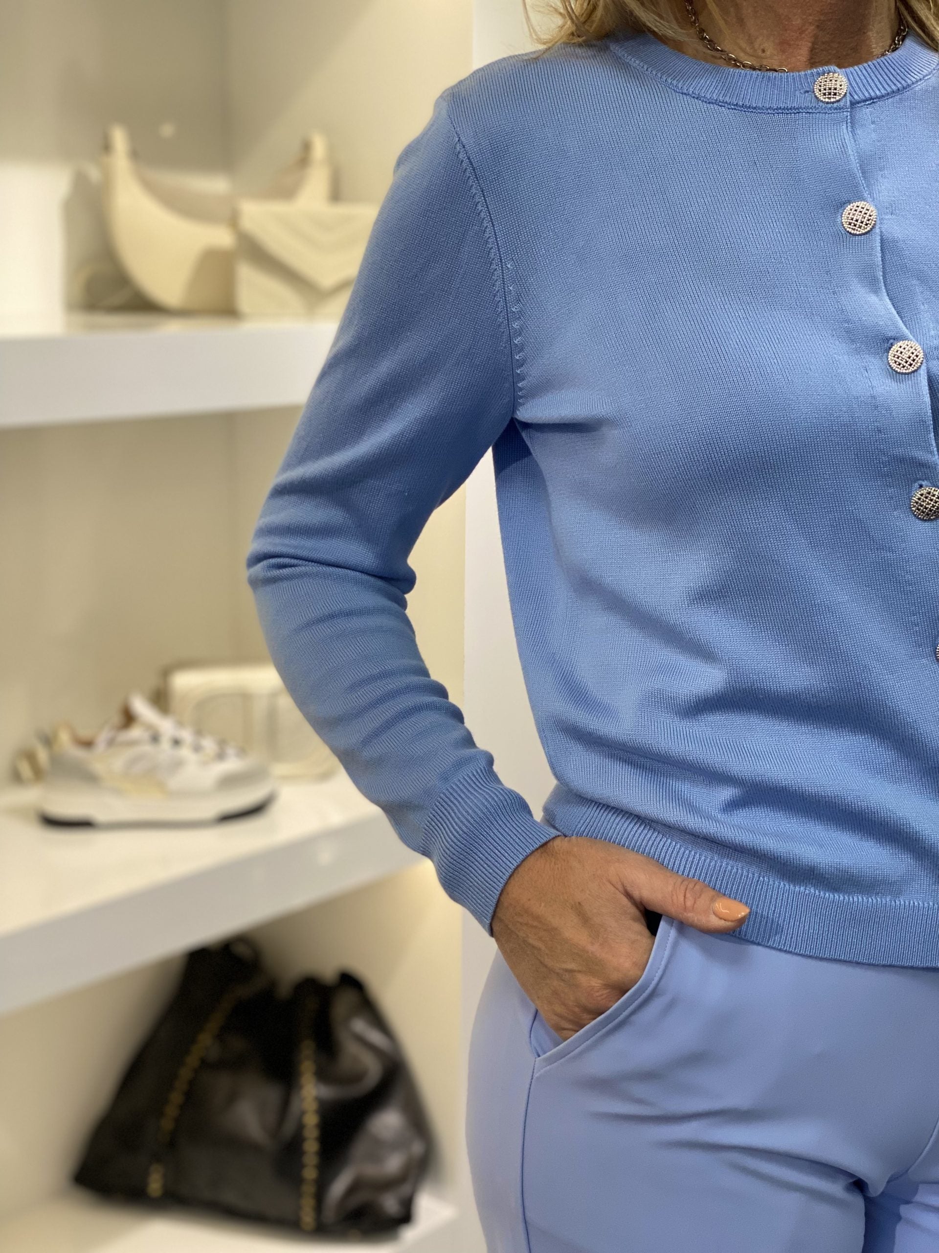 Mi Piace Cardigan Vest 202789 lavender blue