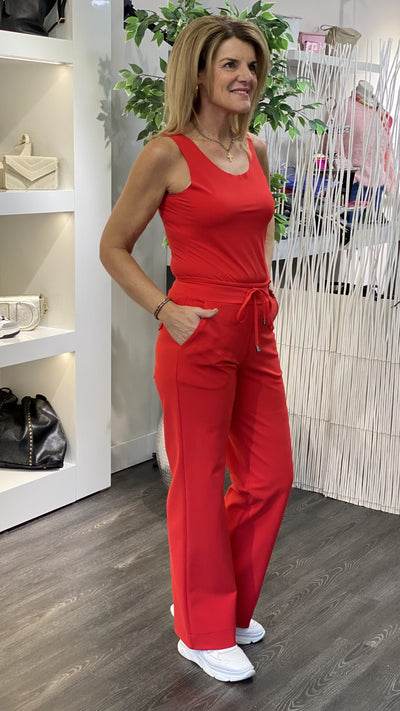 Mi Piace Bonded Travelstof Broek Premium Kwaliteit 202631 rood