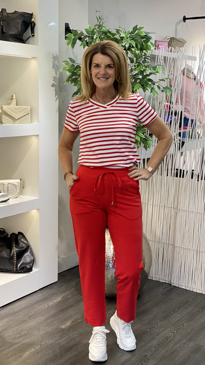 Mi Piace Travelstof Bonded Broek 202753 rood