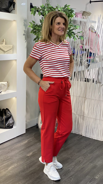 Mi Piace Travelstof Bonded Broek 202753 rood