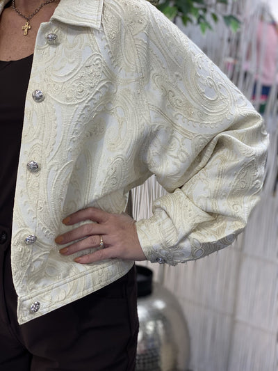 Mi Piace Travelstof Paisley Jacquard Jack 202795 light yellow