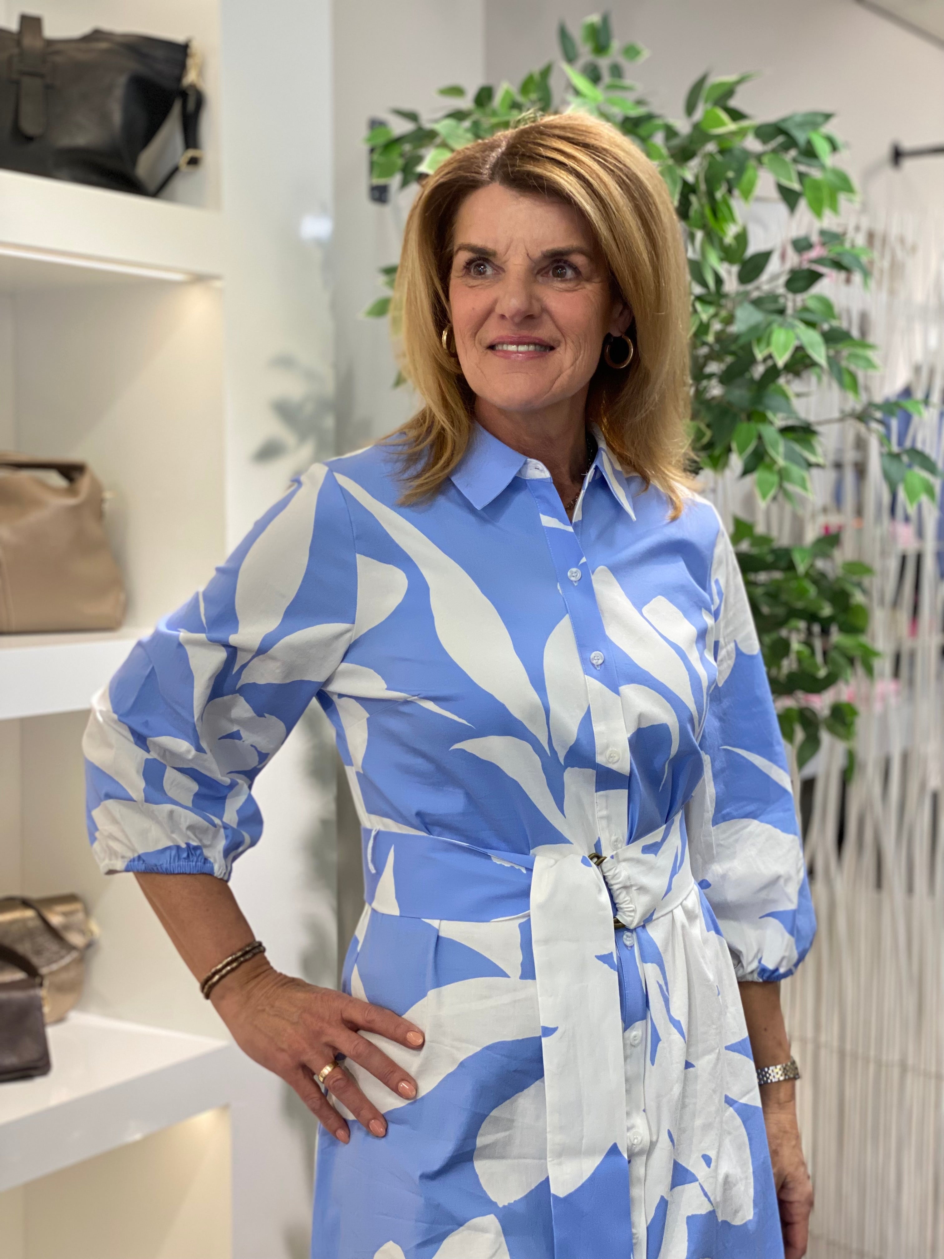 K-Design Jurk met Design C716L P066 lichtblauw