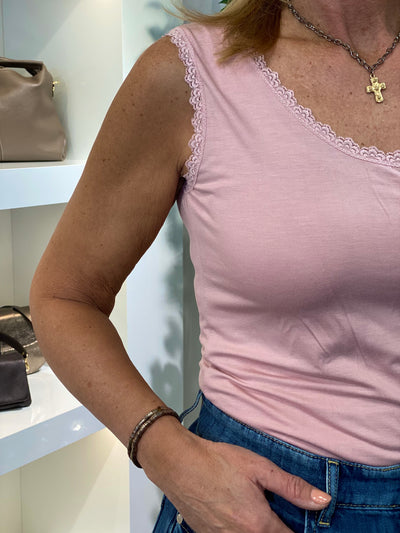 Hemd Top Valentine Kant S103 roze