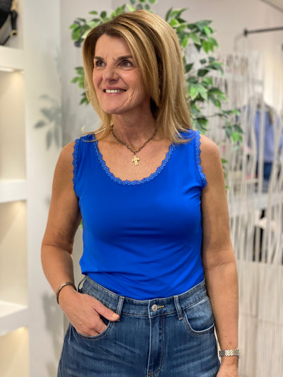 Hemd Top Valentine Kant S103 marineblauw