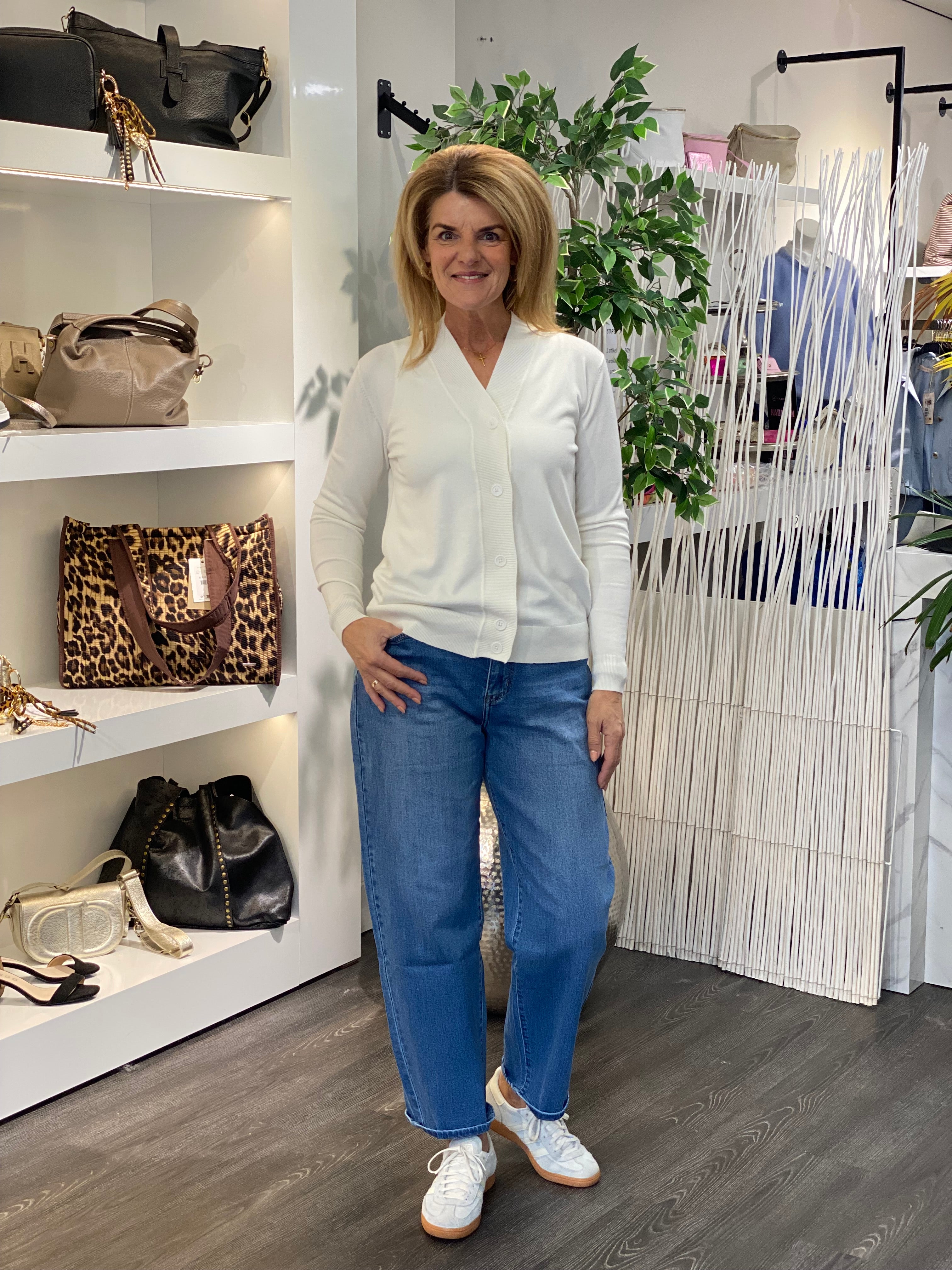 NED Douro LS Vest ecru