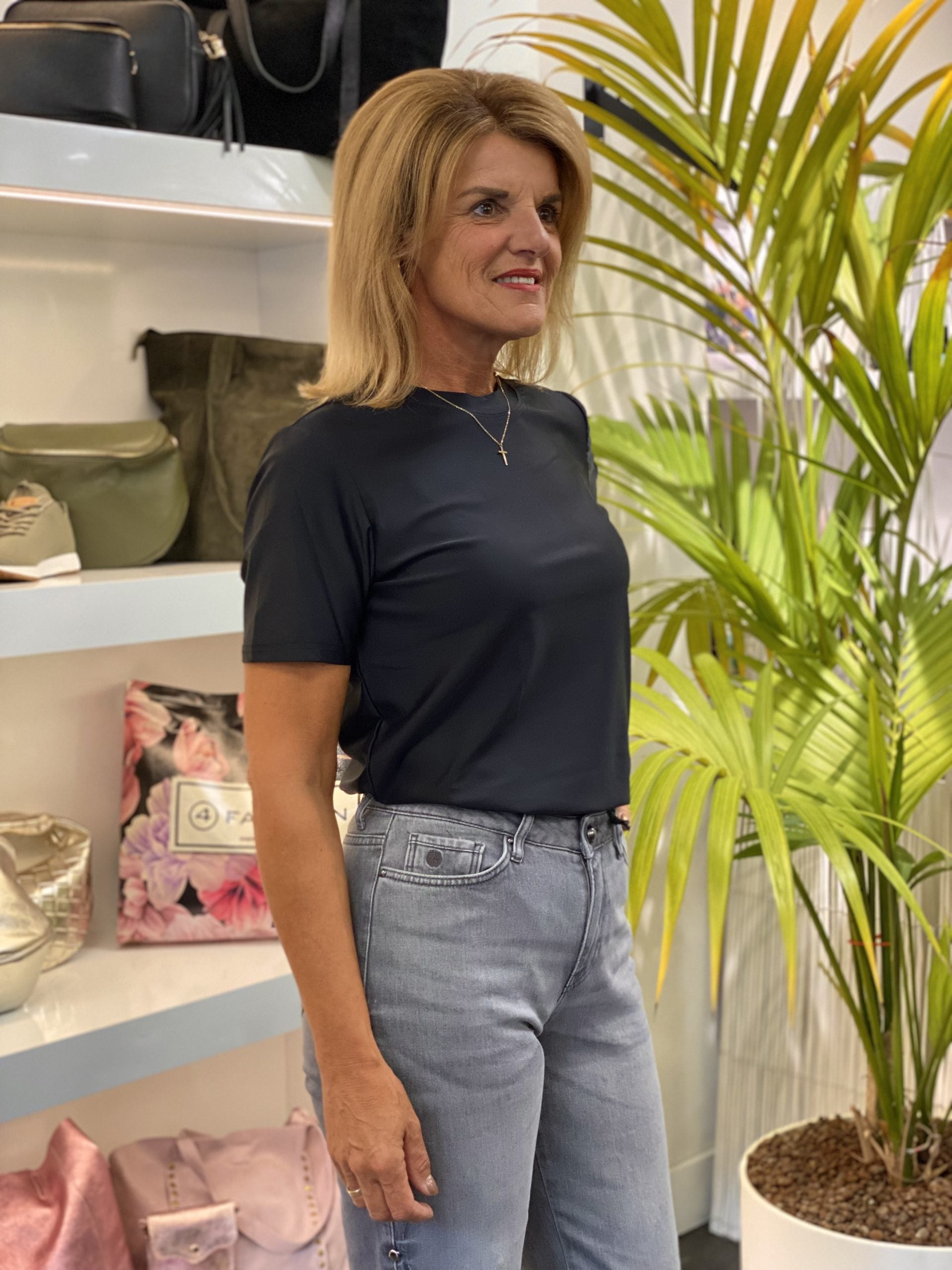 Azzurro Travelstof Top Jada 9214 zwart