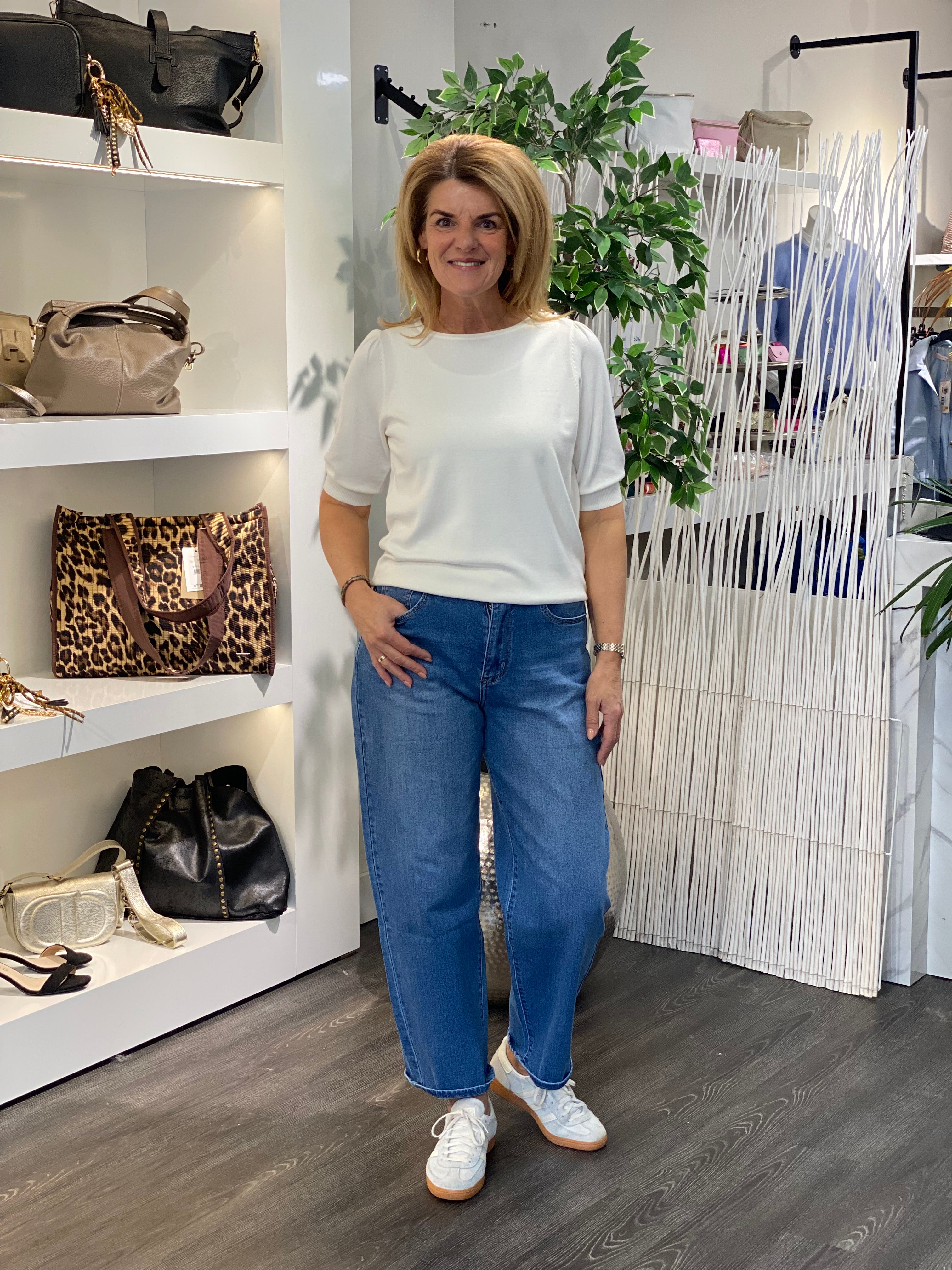 NED Dhalia 1/2 SS Top ecru