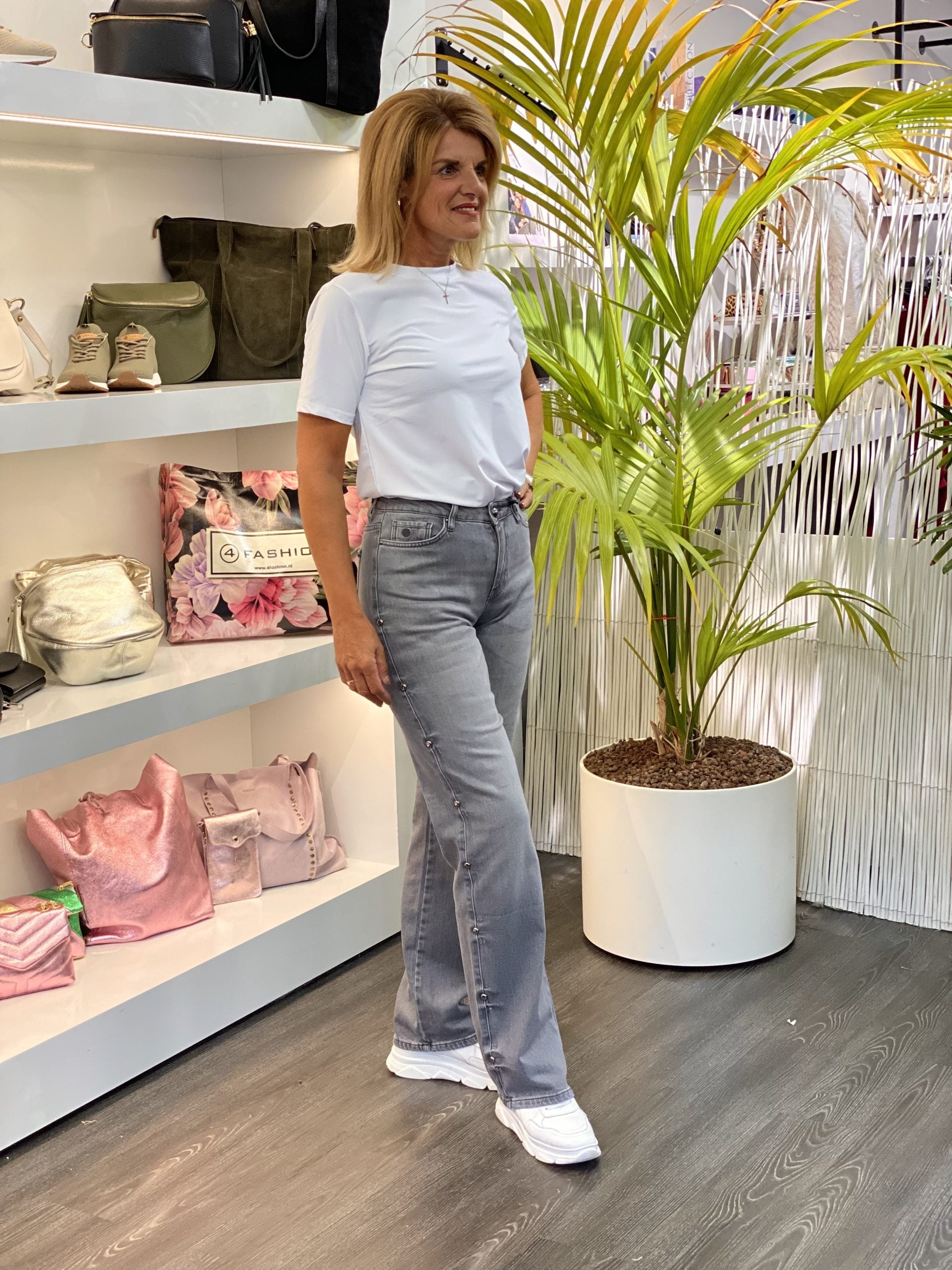 Azzurro Travelstof Top Jada 9214 wit