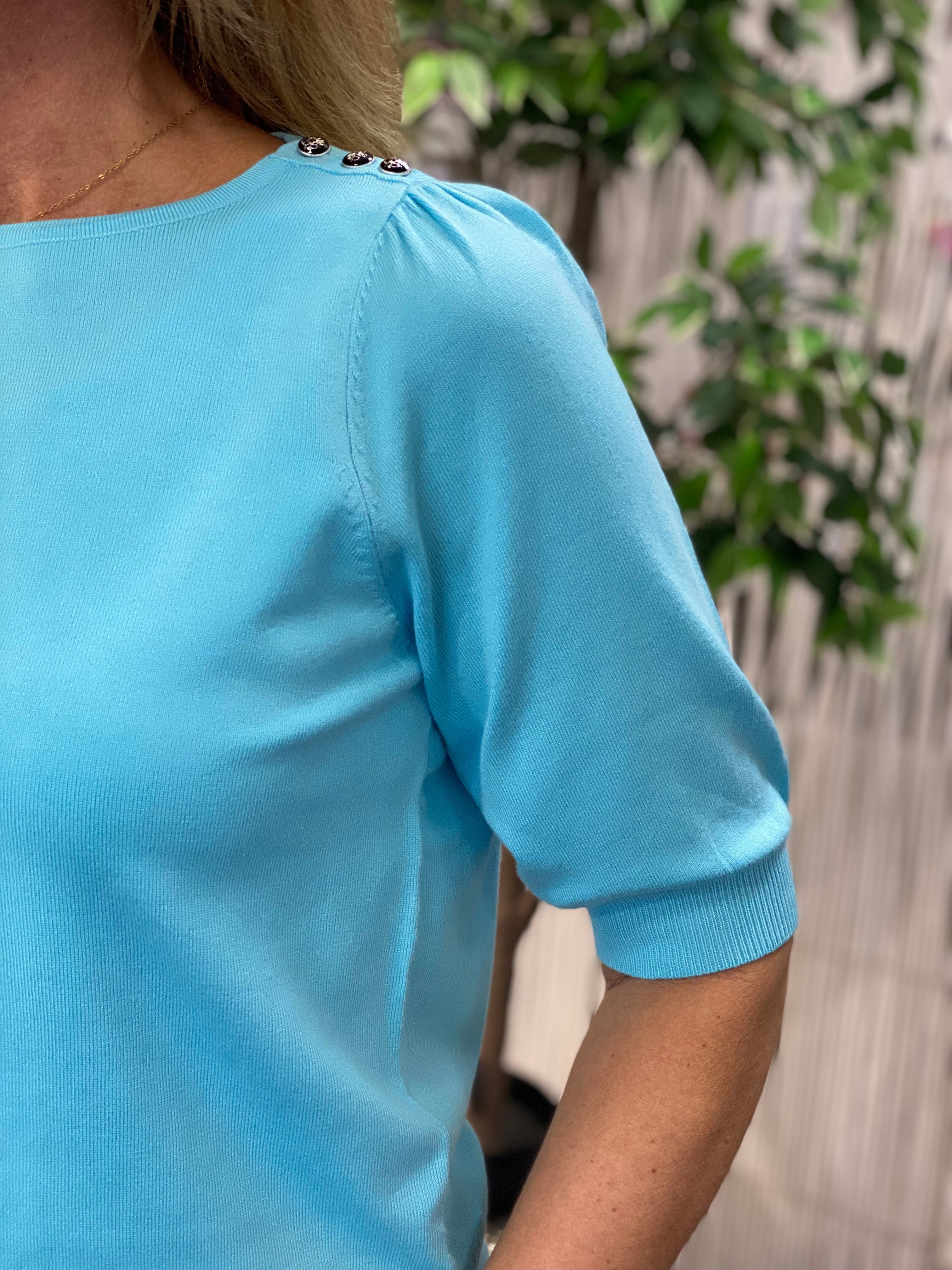 NED Dhalia 1/2 SS Top turquoise