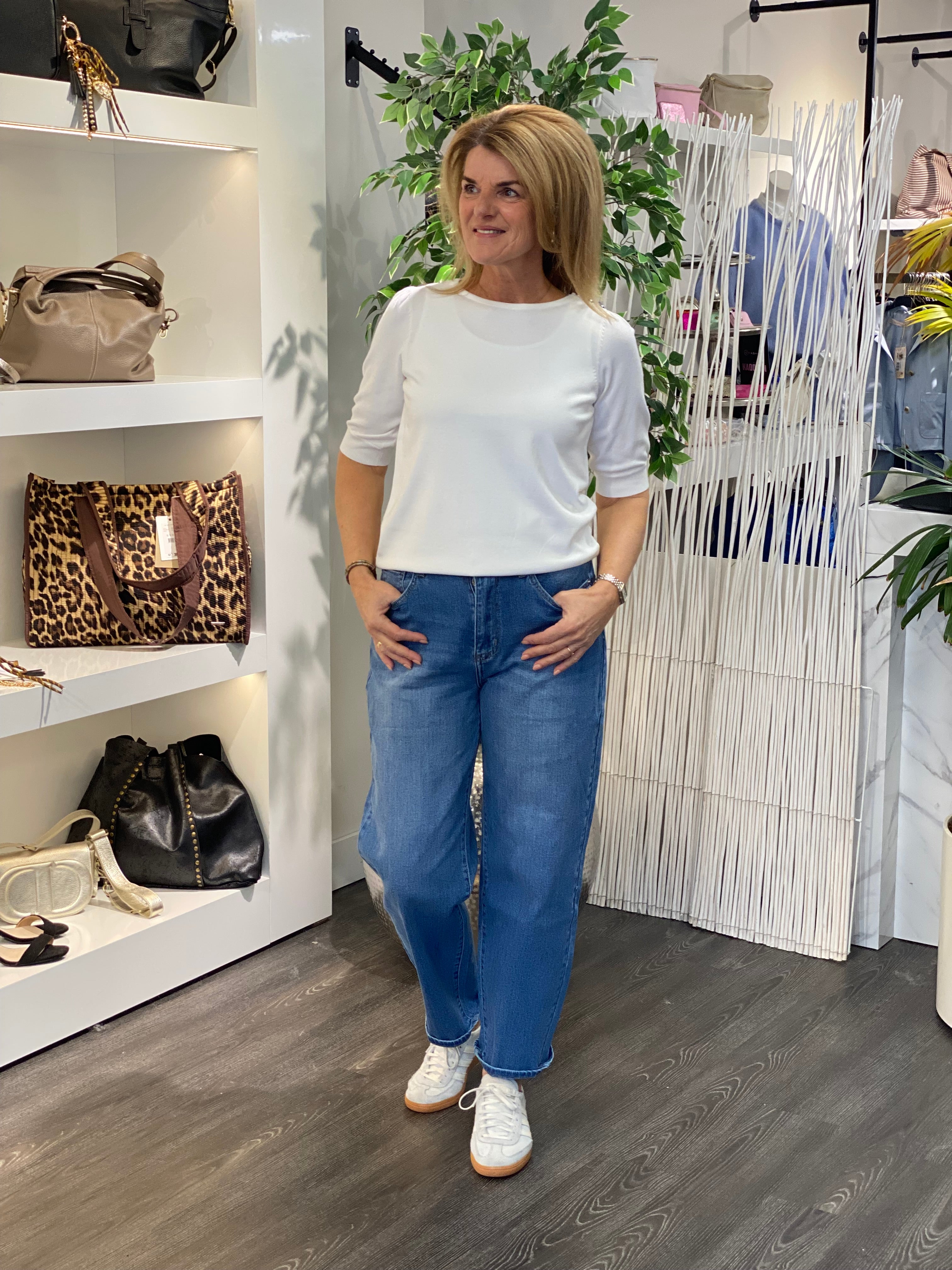 NED Dhalia 1/2 SS Top optical white