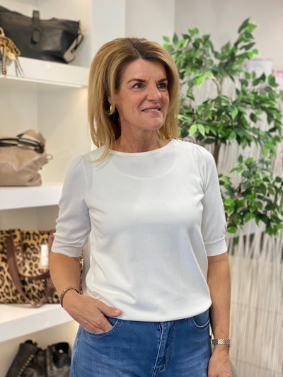 NED Dhalia 1/2 SS Top optical white