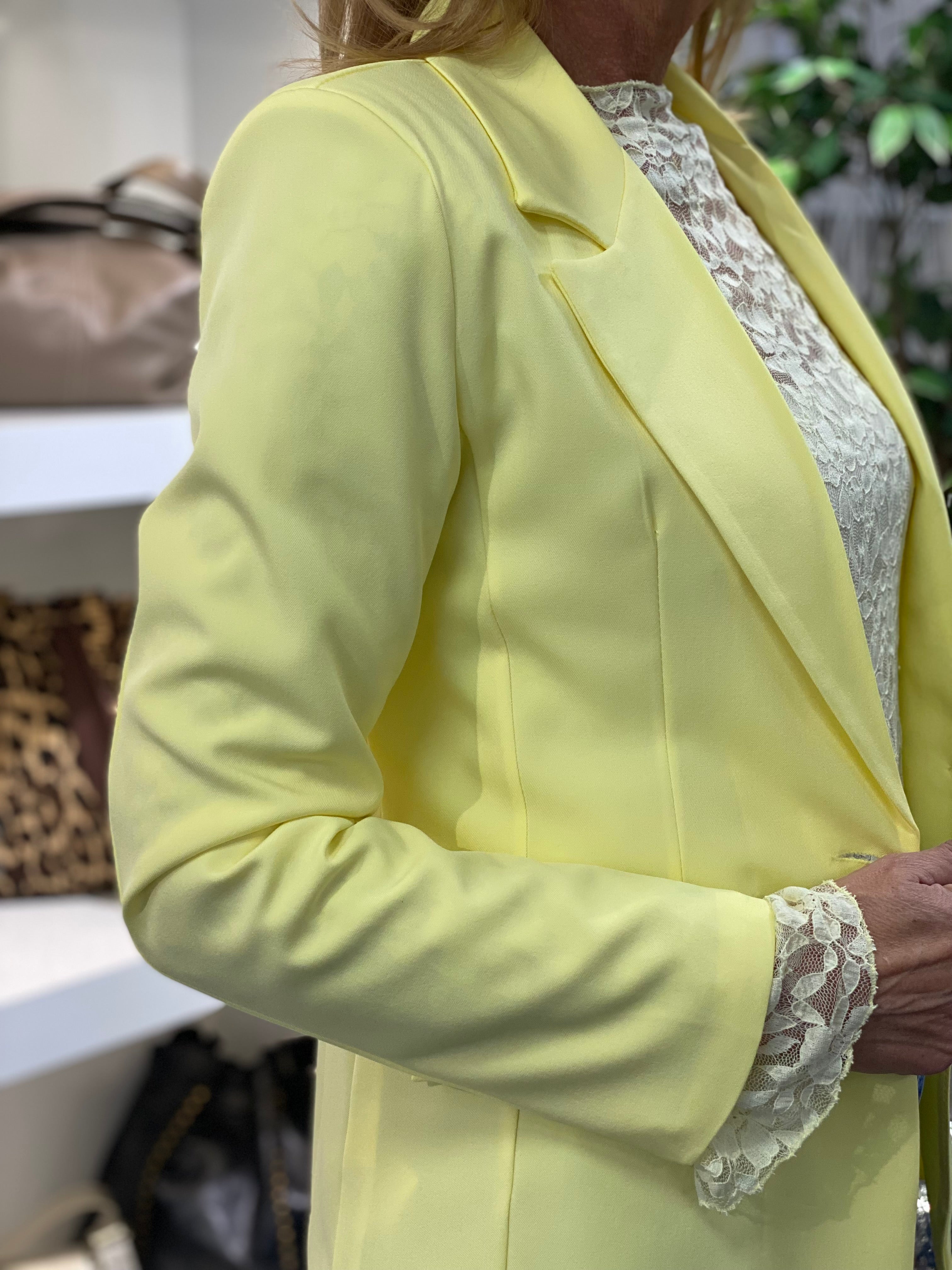 Fashion Halflange Blazer 0431 geel