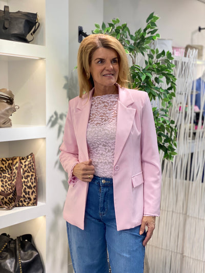 Fashion Halflange Blazer 0430 roze