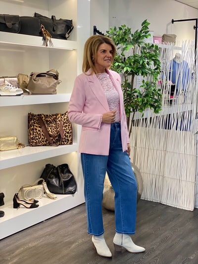 Fashion Halflange Blazer 0430 roze