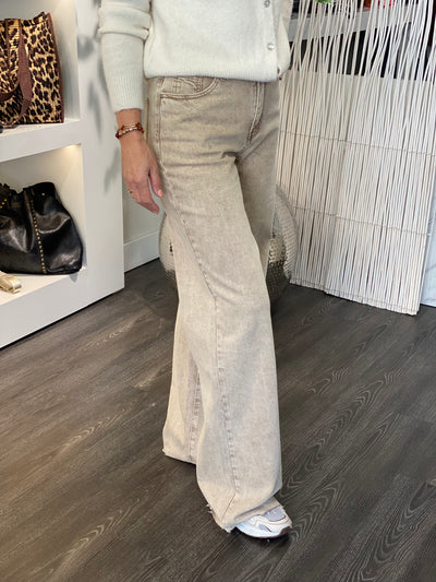 Redial Wide Leg Extra Tall Spijkerbroek RD9135-13 zand