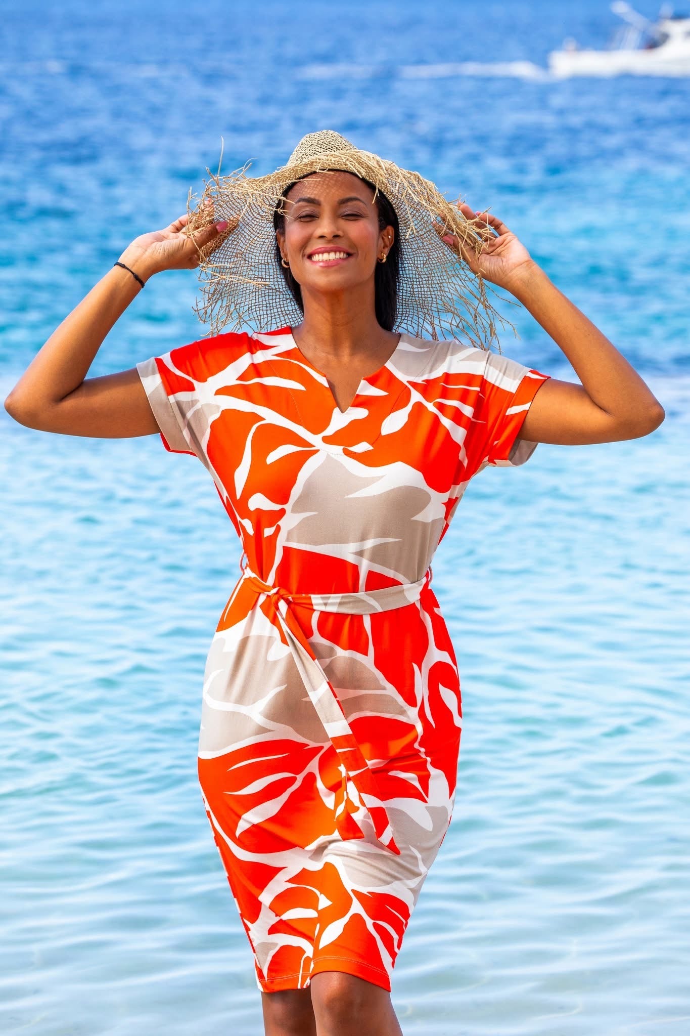 Zoso jurk claire zand oranje