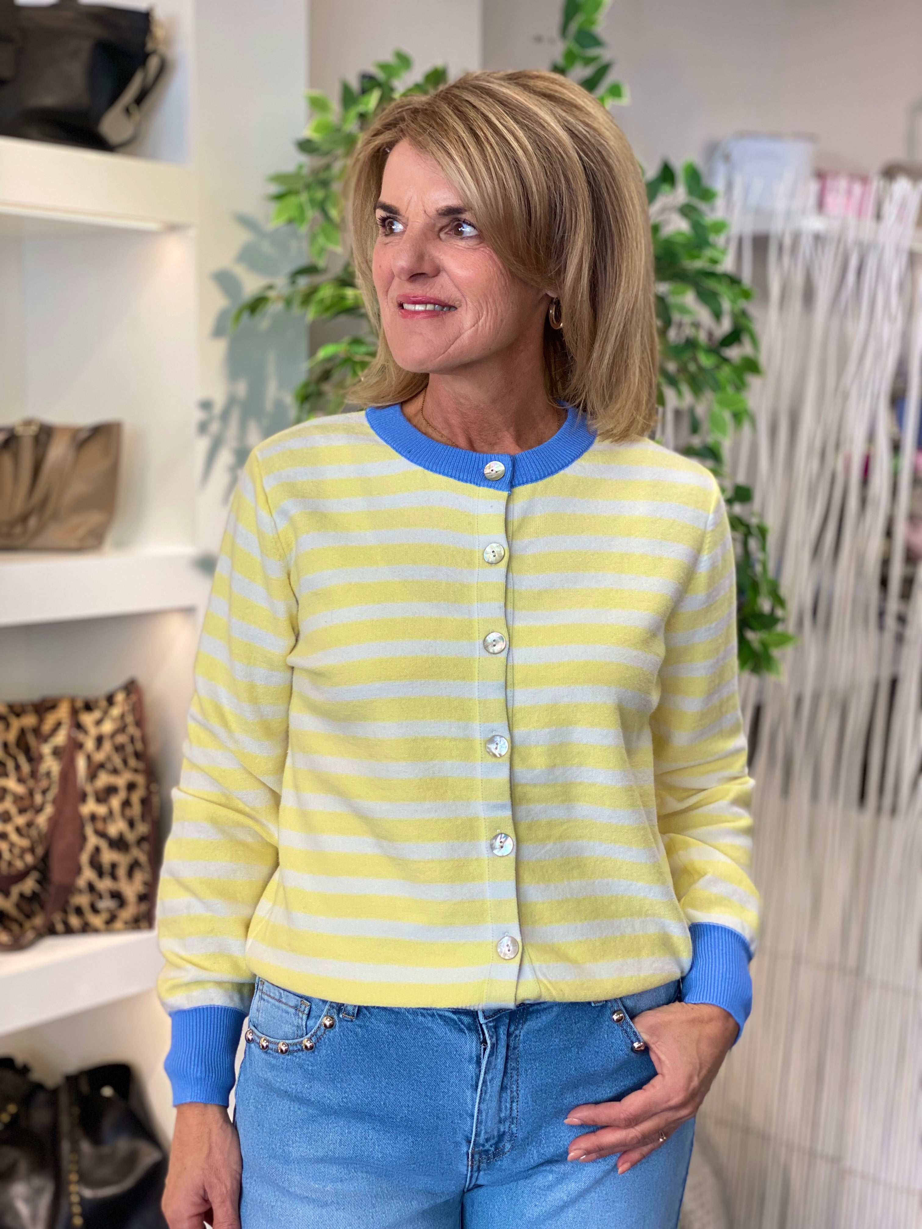 Gestreept Vest 26SC008 geel stripe