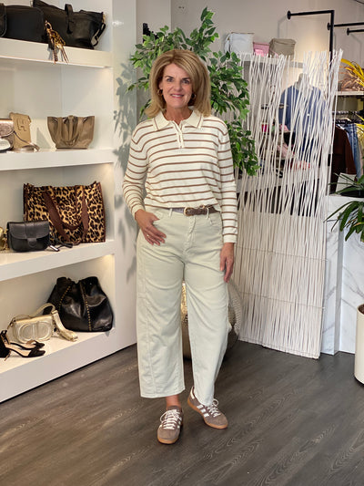 Polo Trui 26SPL019 camel stripe