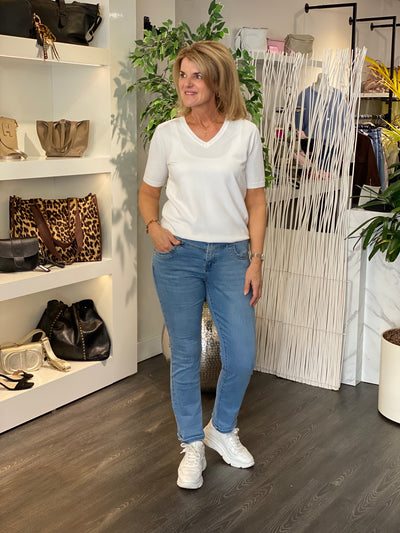 Red Button Relax Denim Broek stone used