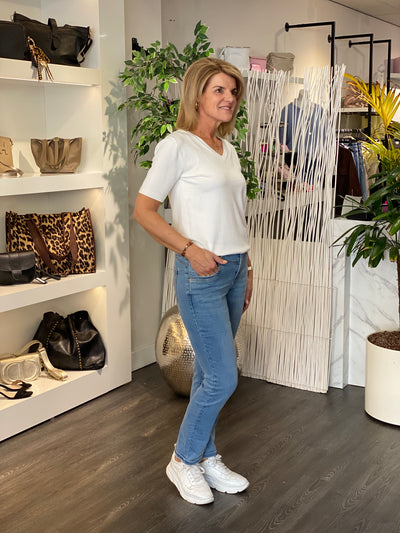 Red Button Relax Denim Broek stone used