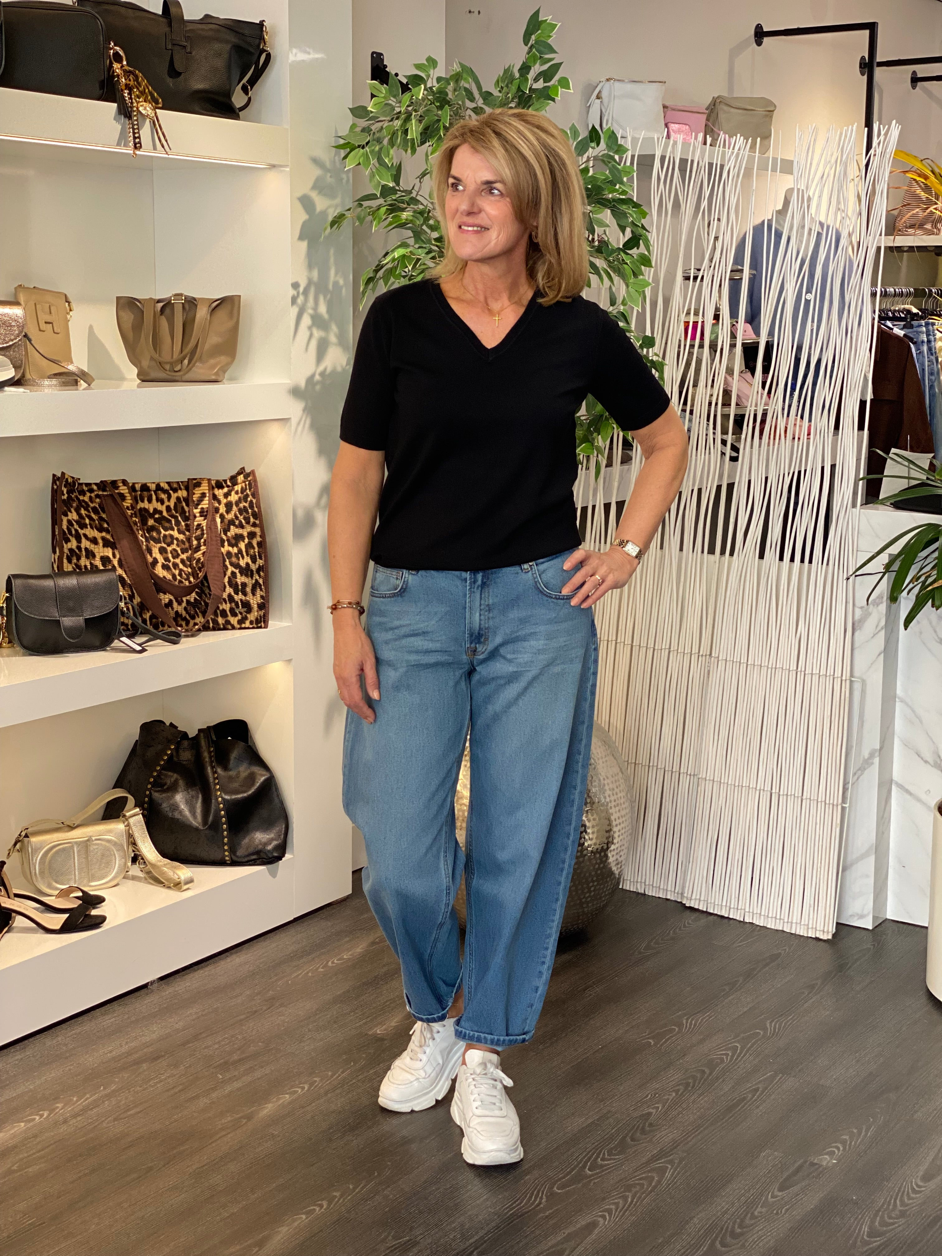 NED Vils 1/2 SS Top zwart