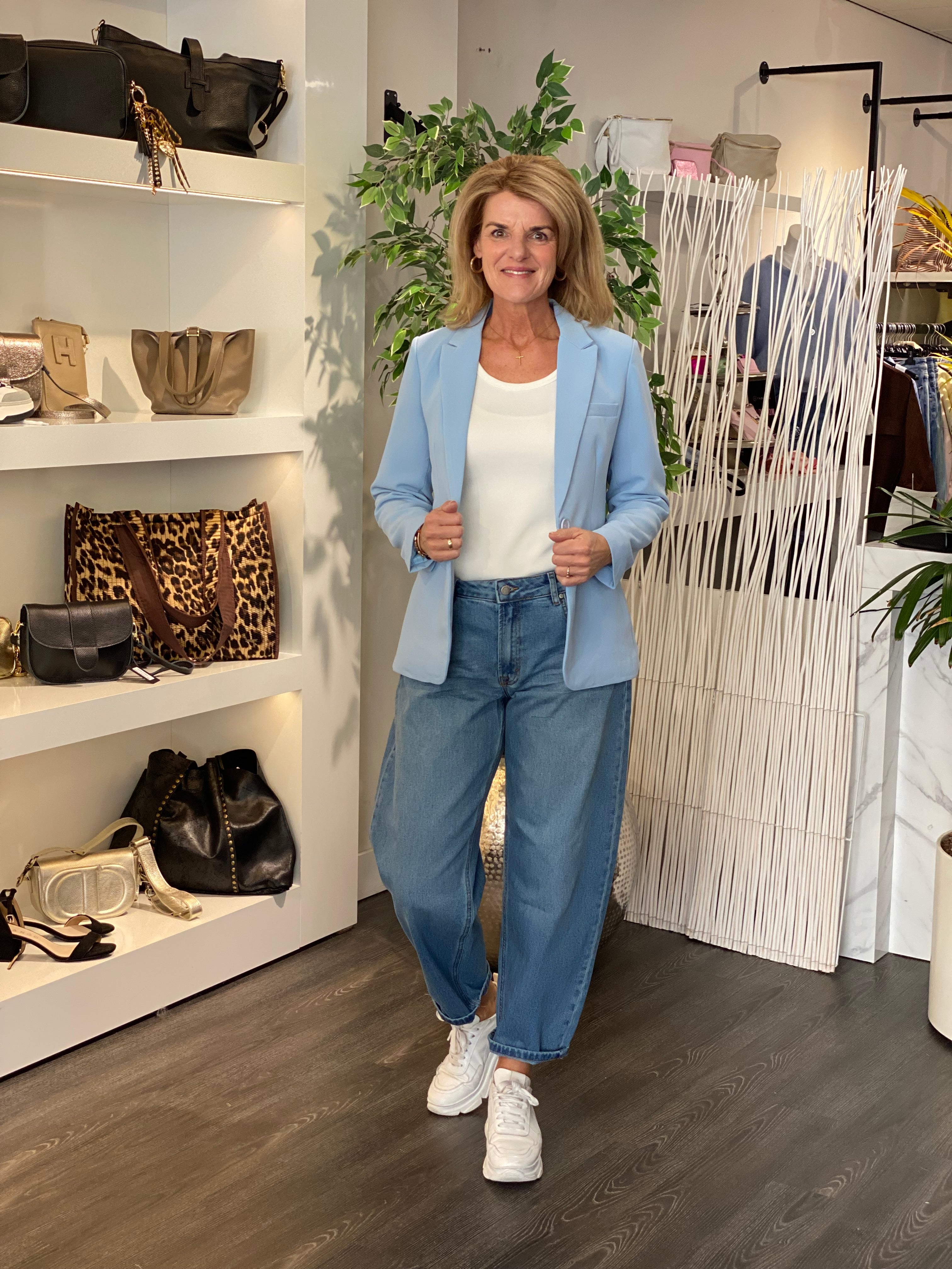 Fashion Halflange Blazer 0433 lichtblauw