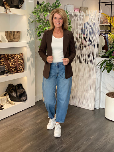 Fashion Halflange Blazer 0436 bruin