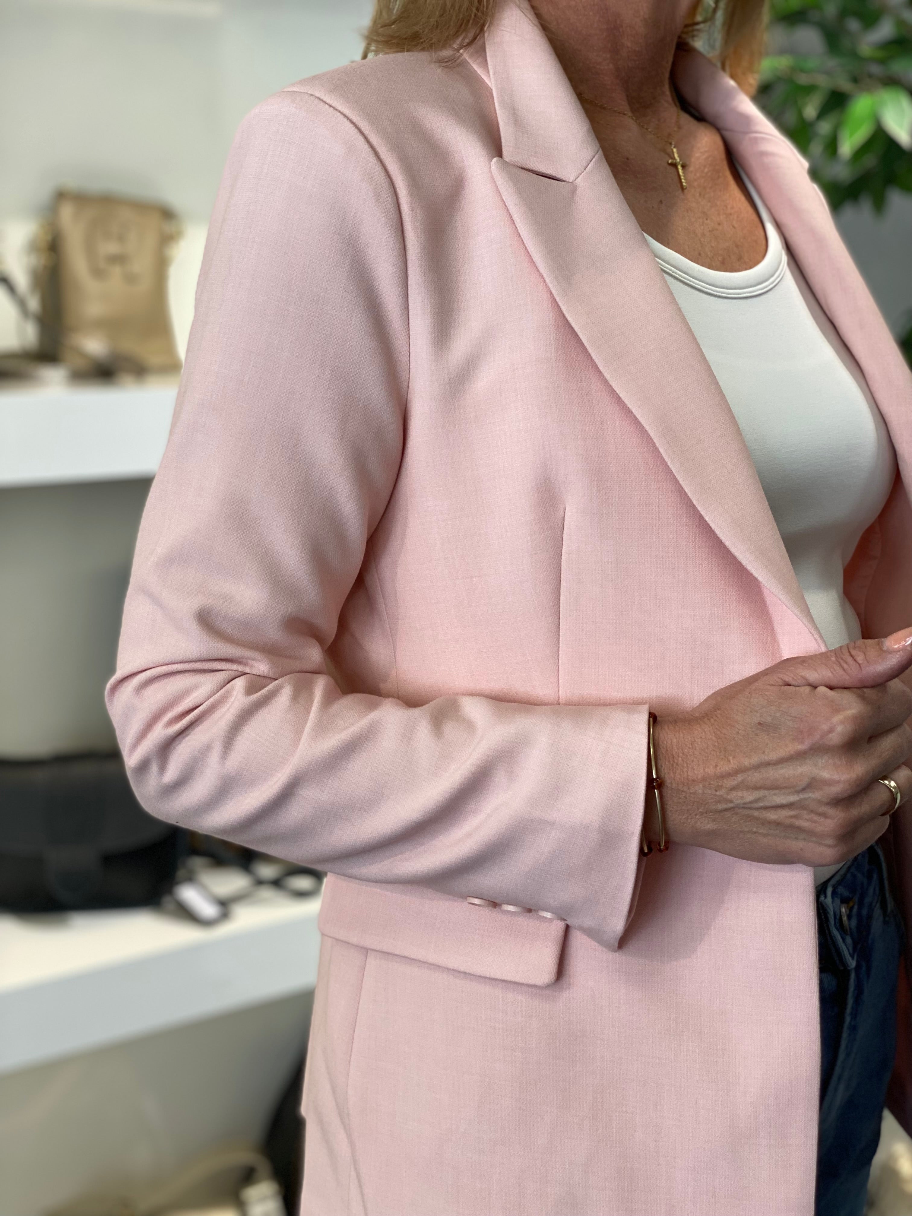 Fashion Halflange Blazer 0434 lichtroze